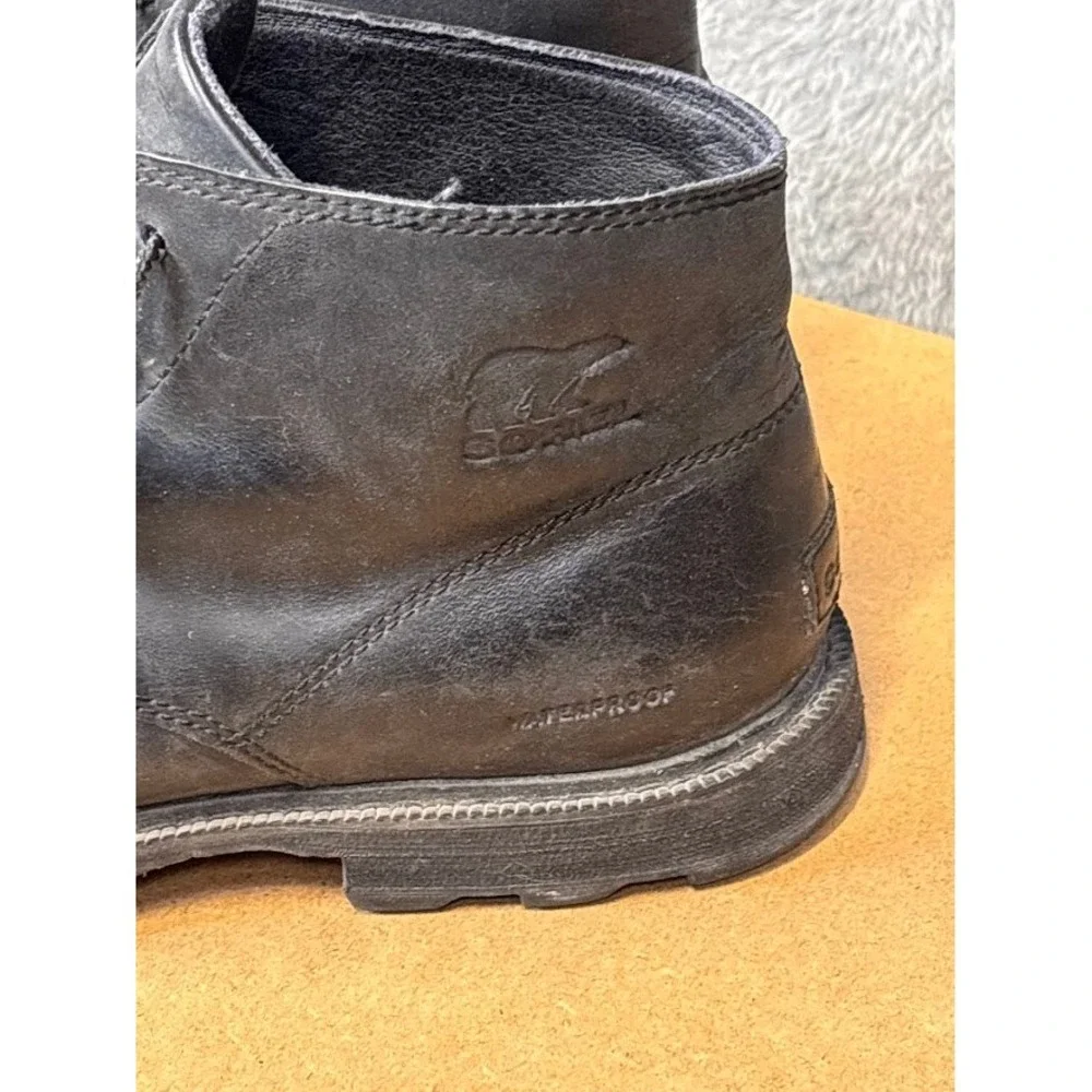 SOREL Madson ll Chukka Leather Lace Up‎ Boots Black Mens Size 10 NM2786-011